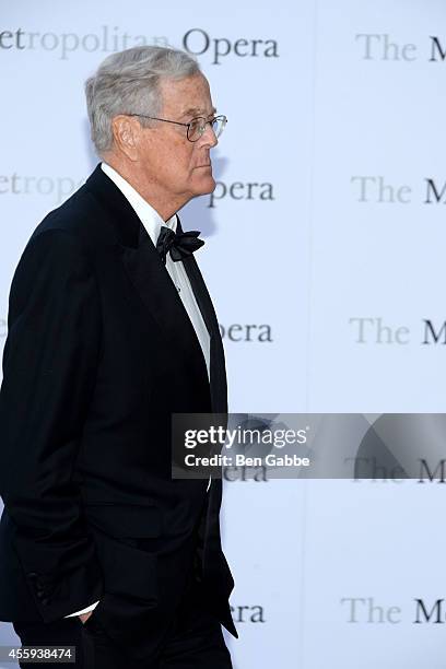 Businessman David Koch attends the Metropolitan Opera Season Opening at The Metropolitan Opera House on September 22, 2014 in New York City.