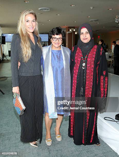 Creative Director of Malone Souliers Mary Alice Malone, Executive Director of ITC Arancha Gonzalez and Founder of Palestinian Women for Embroidery...