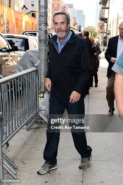 Television personality and retire professional football player Dan Fouts leaves the "Late Show With David Letterman" taping at the Ed Sullivan...