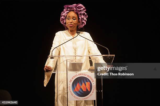 Chief of Staff & Director of Cabinet, African Development Bank Anne Kabagambe speaks during the 30th Annual Awards Gala hosted by The Africa-America...