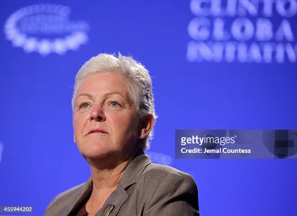 Assistant Administrator for EPA's Office of Air and Radiation Gina McCarthy speaks at a press conference on "Mayor's National Climate Change Action...