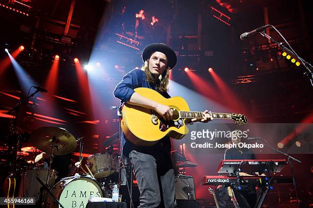 James Bay performs on stage at iTunes Festival at The Roundhouse on September 22, 2014 in London, United Kingdom.
