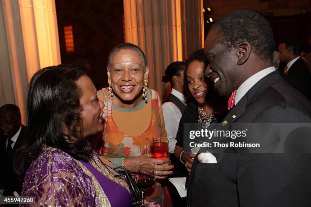 Ambassador Alice Dear of A.M. Dear & Associates greets guests as she attends the 30th Annual Awards Gala hosted by The Africa-America Institute at...