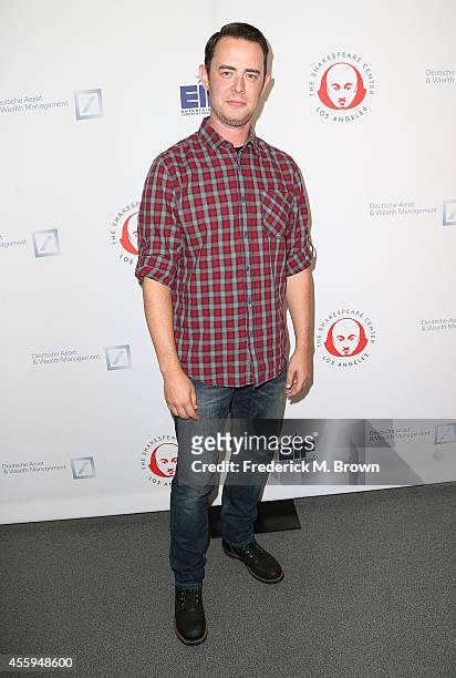 Actor Colin Hanks attends the 24th Annual Simply Shakespeare at the Freud Playhouse, UCLA on September 22, 2014 in Westwood, California.