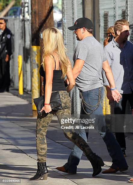 Jason Aldean and Jessica Aldean are seen at 'Jimmy Kimmel Live' on September 22, 2014 in Los Angeles, California.