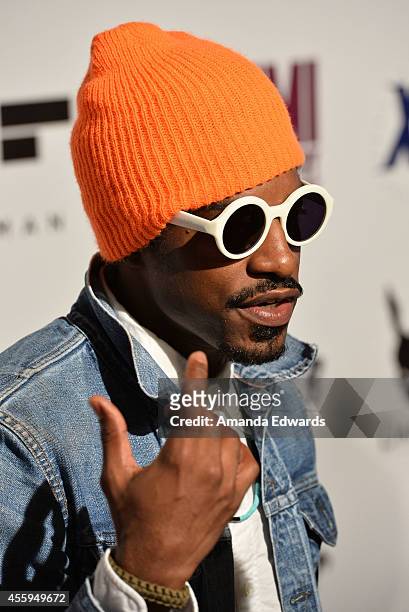 Musician Andre 3000 Benjamin arrives at the Los Angeles premiere of "Jimi: All Is By My Side" at the ArcLight Cinemas on September 22, 2014 in...