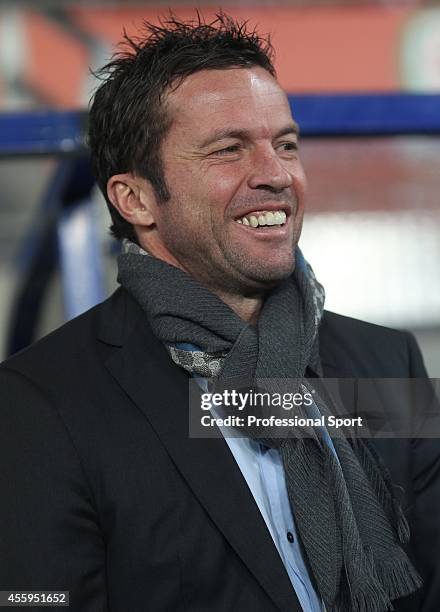 Bulgaria coach Lothar Matthaus looks on before the EURO 2012 Group G Qualifier between Wales and Bulgaria at Cardiff City Stadium on October 8, 2010...