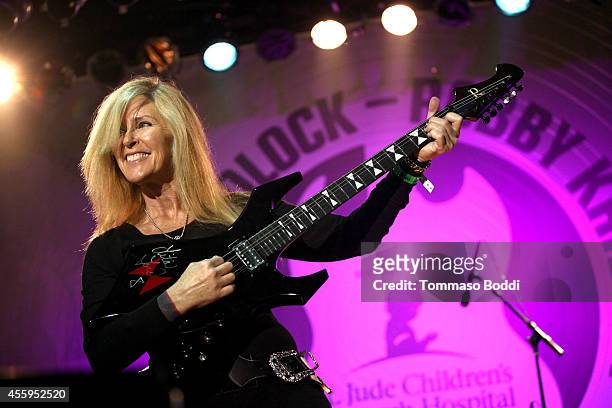 Musician Lita Ford performs at the 7th annual Scott Medlock-Robby Krieger Invitational & All-Star Concert benefiting St. Jude held at Moorpark...