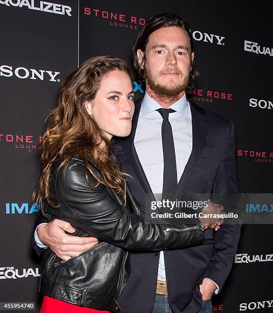 Actors Kaya Scodelario and Benjamin Walker attend "The Equalizer" New York Screening at AMC Lincoln Square Theater on September 22, 2014 in New York...