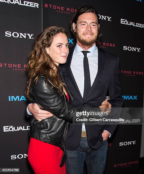 Actors Kaya Scodelario and Benjamin Walker attend "The Equalizer" New York Screening at AMC Lincoln Square Theater on September 22, 2014 in New York...