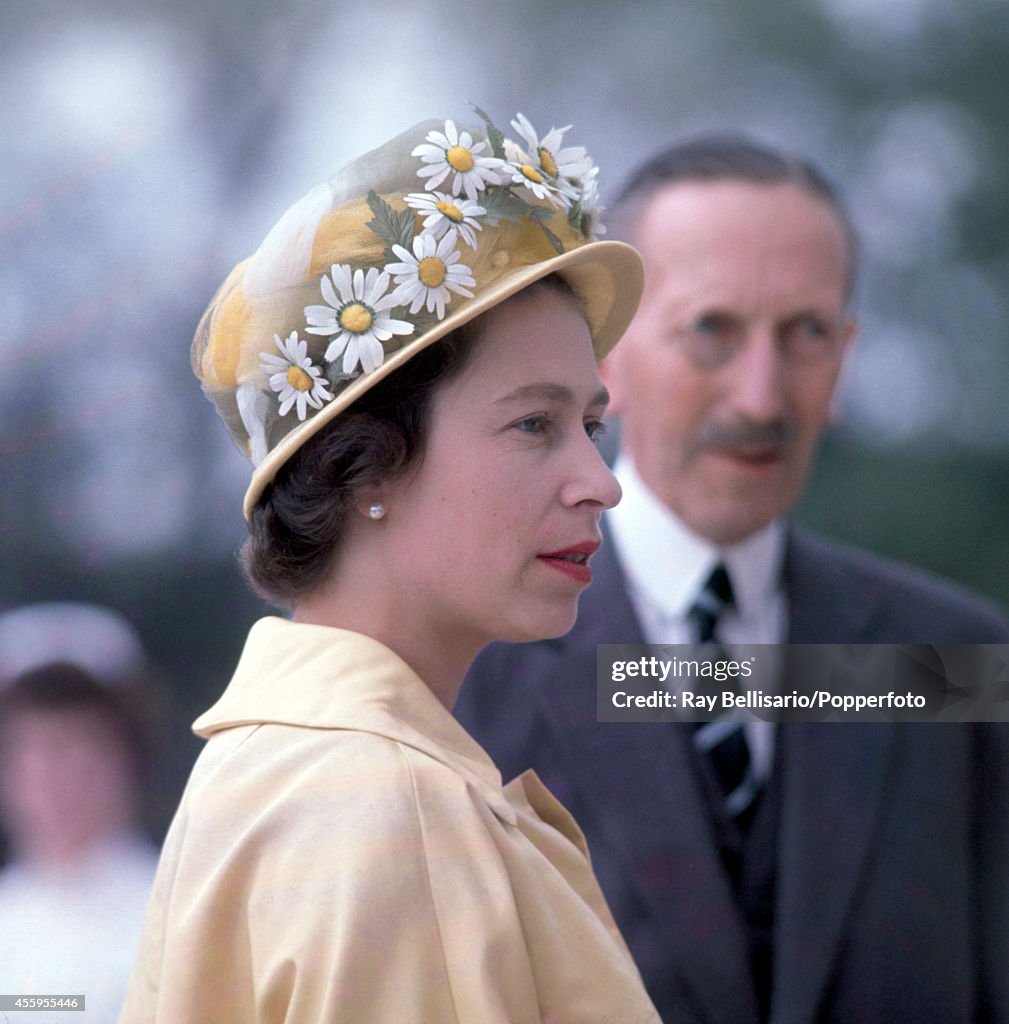 Queen Elizabeth II during a visit to the Rollshill Maternity