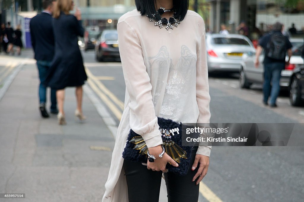 Street Style - London Collections: WOMEN SS15 - September 12 To September 16, 2014