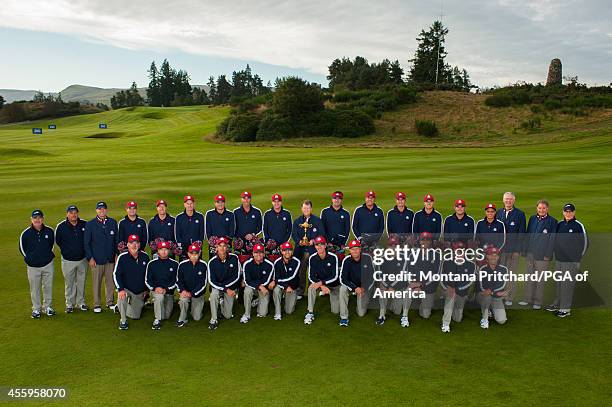 Ryder Cup USA Team Zach Johnson, Hunter Mahan, Jim Furyk, Keegan Bradley, Matt Kuchar, Jimmy Walker, USA Team Captain Tom Watson, Bubba Watson, Phil...