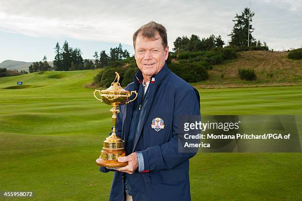 Ryder Cup USA Team Captain Tom Watson poses for a photo for the 40th Ryder Cup at Gleneagles, on September 23, 2014 in Auchterarder, Scotland.