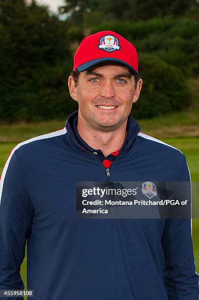 Ryder Cup USA Team member Keegan Bradley poses for a photo for the 40th Ryder Cup at Gleneagles, on September 23, 2014 in Auchterarder, Scotland.