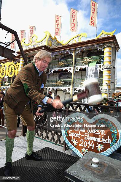 Prince Leopold von Bayern attends at the 'Hau den Lukas' the 'BMW Wiesn Sport-Stammtisch' of the 2014 Oktoberfest at Theresienhoehe on September 23,...