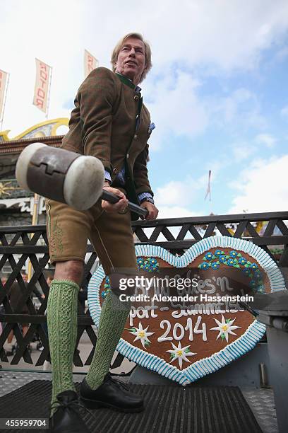 Prince Leopold von Bayern attends at the 'Hau den Lukas' the 'BMW Wiesn Sport-Stammtisch' of the 2014 Oktoberfest at Theresienhoehe on September 23,...