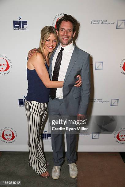 Actors Kaitlin Olson and Glenn Howerton arrive for The Shakespeare Center of Los Angeles' 24th Annual Simply Shakespeare performance of "As You Like...