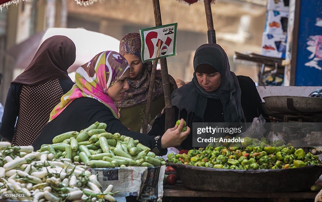 Open-air marketplace in Egypt