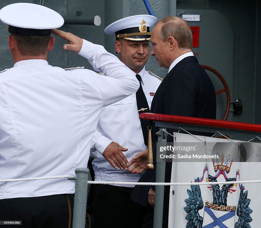 Russian President Vladimir Putin Visits New Naval Base of Black Sea Fleet in Novorossiysk