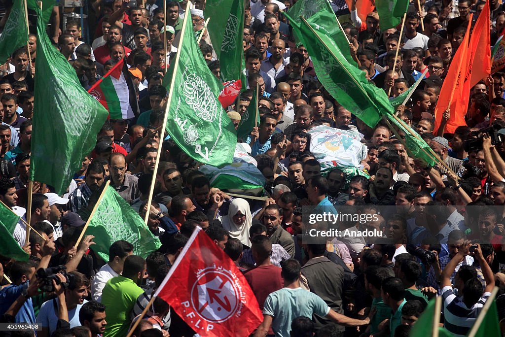 Funeral ceremony of two Palestinians killed by Israeli troops