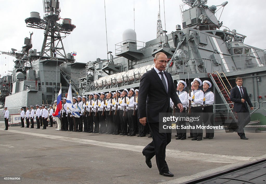 Russian President Vladimir Putin Visits New Naval Base Of Black Sea Fleet In Novorossiysk