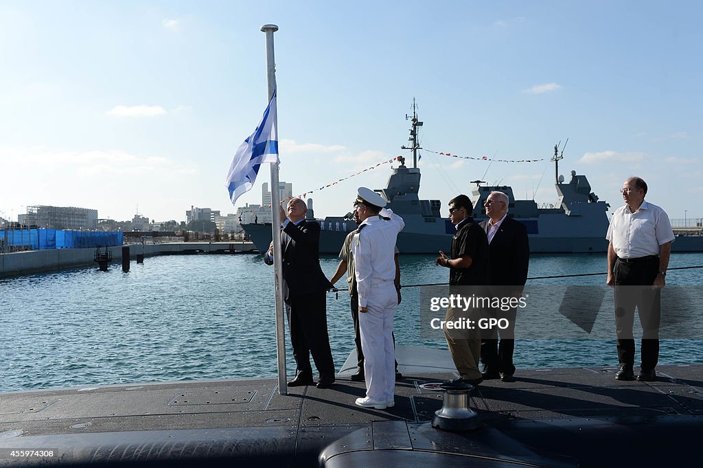 Benjamin Netanyahu Welcomes Israeli Navy's Fourth German Built Dolphin Class Submarine