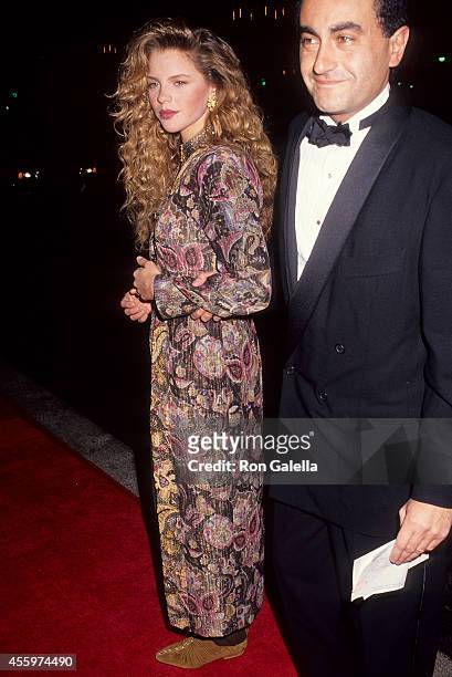 Actress Traci Lind and date Dodi Fayed attend the Foundation of the Motion Picture Pioneers' 44th Annual Pioneer of the Year Award Salute to Terry...