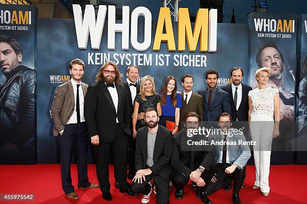 Cast and Crew attend the premiere of the film 'Who am I' at Zoo Palast on September 23, 2014 in Berlin, Germany.