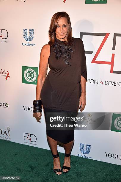 Designer Donna Karan attends Fashion 4 Development 4th Annual Official First Ladies Luncheon at The Pierre Hotel on September 23, 2014 in New York...