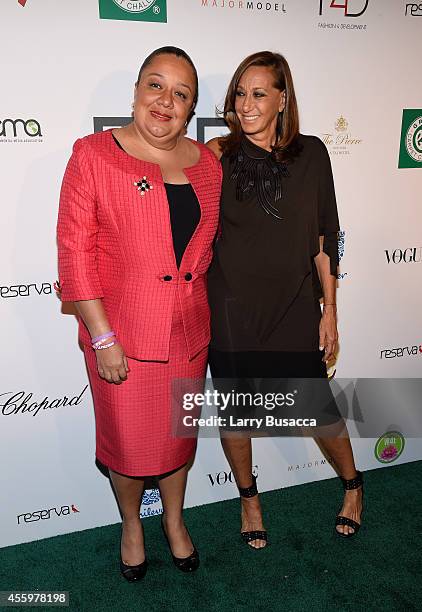 Sophia Martelly and Donna Karan attend Fashion 4 Development 4th Annual Official First Ladies Luncheon at The Pierre Hotel on September 23, 2014 in...
