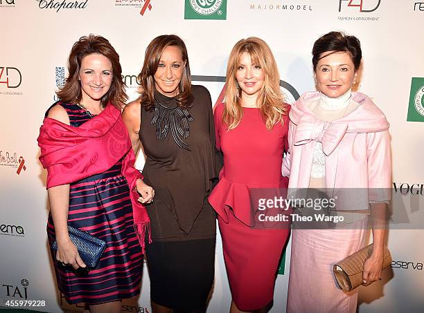 Designer Donna Karan and Evie Evangelou attend Fashion 4 Development 4th Annual Official First Ladies Luncheon at The Pierre Hotel on September 23,...