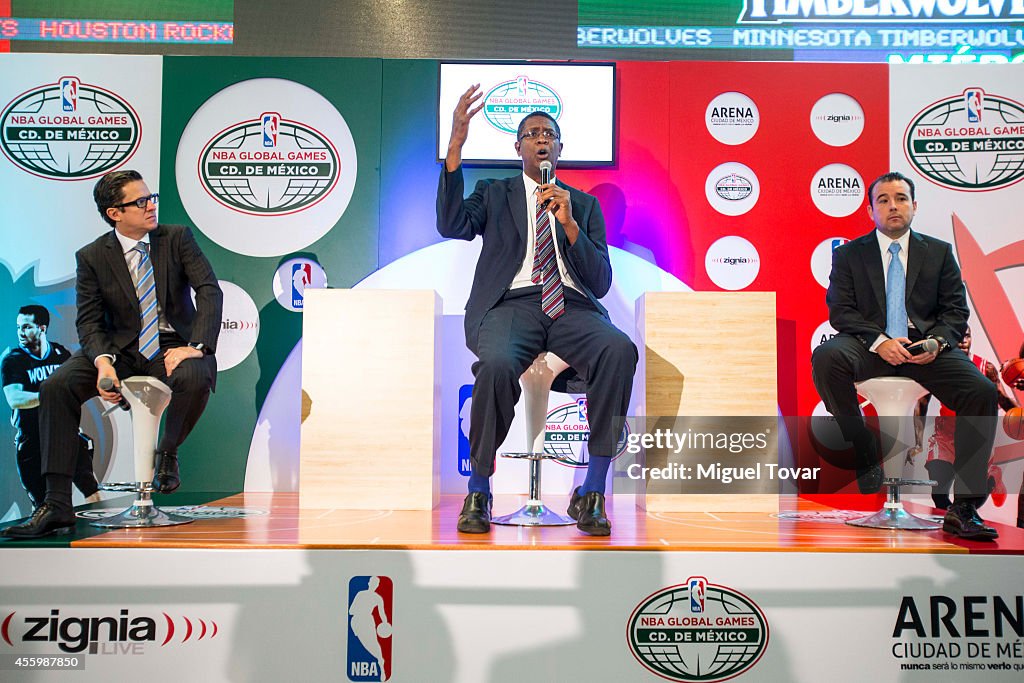 NBA in Mexico Press Conference - Minnesota Timberwolves v Houston Rockets