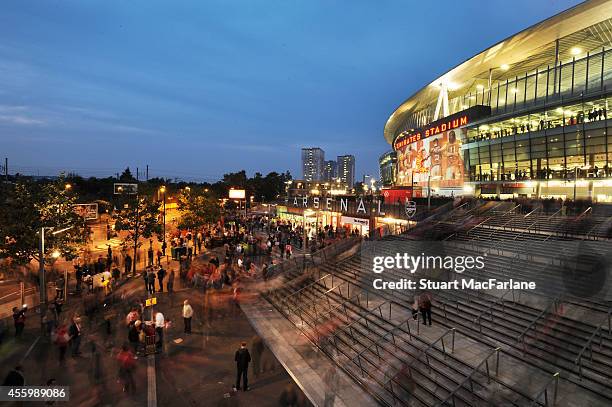 General view of Emirates Stadium before the Capital One Cup Third Round match between Arsenal and Southampton on September 23, 2014 in London,...