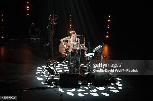 Asaf Avidan performs at Folies Bergeres on September 23, 2014 in Paris, France.
