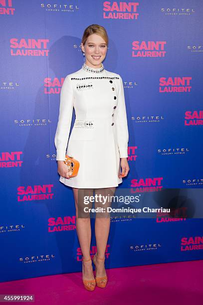 Lea Seydoux attends the 'Saint Laurent' at Centre Pompidou on September 23, 2014 in Paris, France.