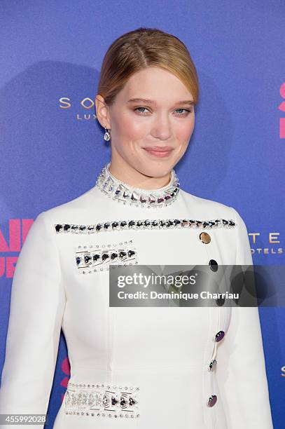 Lea Seydoux attends the 'Saint Laurent' at Centre Pompidou on September 23, 2014 in Paris, France.