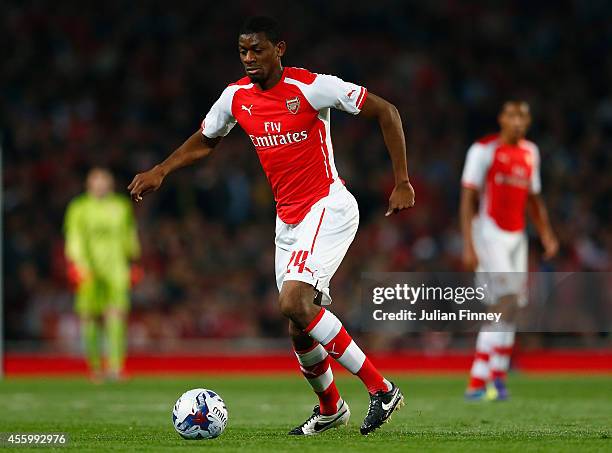 Abou Diaby of Arsenal in action during the Capital One Cup Third Round match between Arsenal and Southampton at the Emirates Stadium on September 23,...