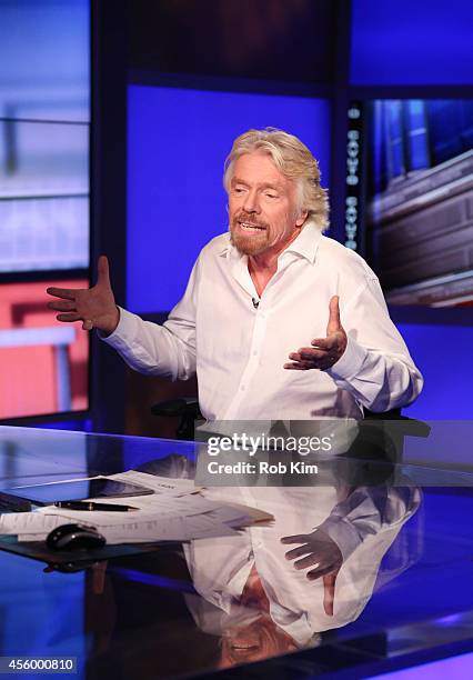 Sir Richard Branson visits "Cavuto" On FOX Business Network at FOX Studios on September 23, 2014 in New York City.