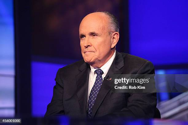 Rudy Giuliani visits "Cavuto" On FOX Business Network at FOX Studios on September 23, 2014 in New York City.