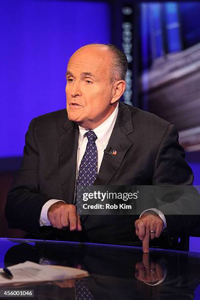 Rudy Giuliani visits "Cavuto" On FOX Business Network at FOX Studios on September 23, 2014 in New York City.