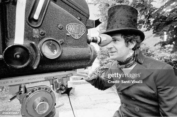 Movie Director Francois Truffaut filming The Wild Child on August 15, 1969 in Paris, France.