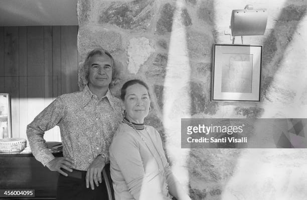 David Brubeck with wife Lola posing for a portrait on January 15, 1974 in Norwalk, Connecticut.