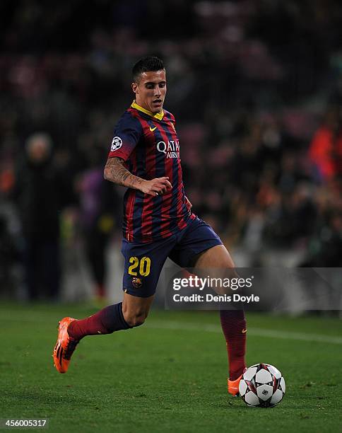 Cristian Tello of FC Barcelona in action during the UEFA Champions League, Group H match between FC Barcelona and Celtic FC at the Camp Nou Stadium...