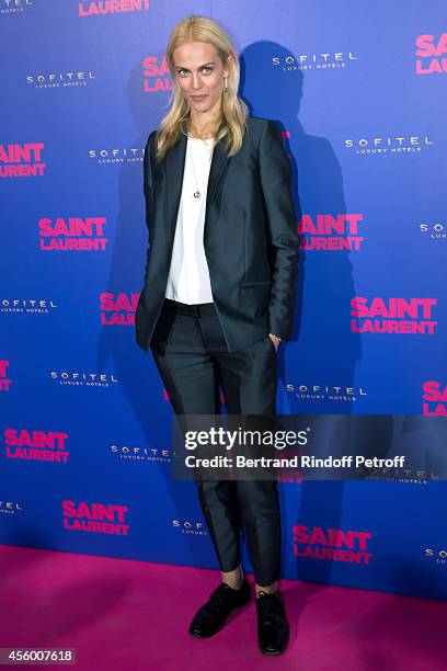 Actress Aymeline Valade attends the 'Saint Laurent' movie premiere at Centre Pompidou on September 23, 2014 in Paris, France.