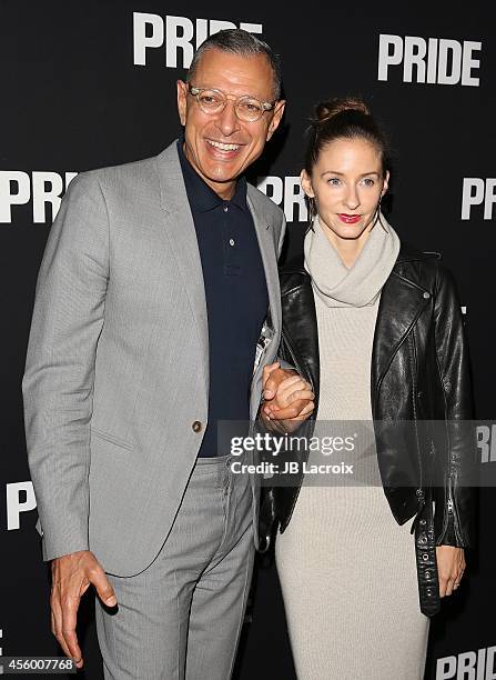Jeff Goldblum and Emilie Livingston attend the "Pride" Los Angeles special screening on September 23 in Beverly Hills, California.