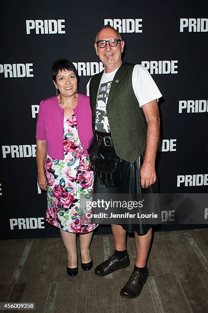Sian James and Jonathan Blake arrive at the Los Angeles Special Screening of "Pride" at the AMPAS Samuel Goldwyn Theater on September 23, 2014 in...