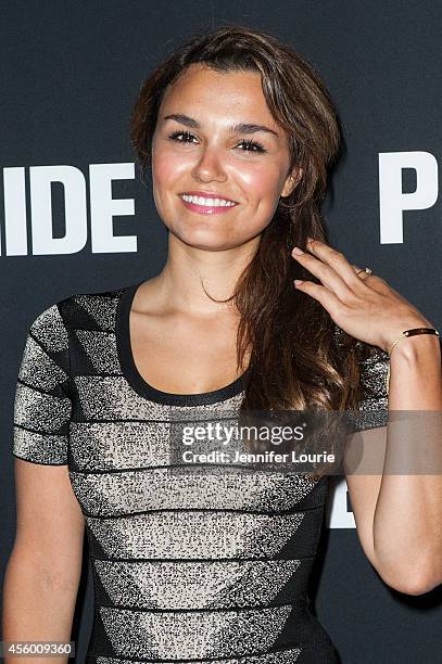 Actress Samantha Barks arrives at the Los Angeles Special Screening of "Pride" at the AMPAS Samuel Goldwyn Theater on September 23, 2014 in Beverly...