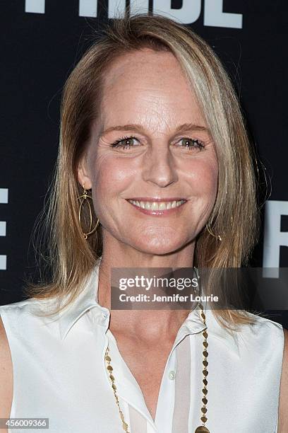 Actress Helen Hunt arrives at the Los Angeles Special Screening of "Pride" at the AMPAS Samuel Goldwyn Theater on September 23, 2014 in Beverly...