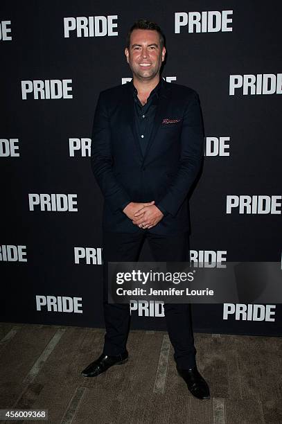 Screenwriter Stephen Beresford arrives at the Los Angeles Special Screening of "Pride" at the AMPAS Samuel Goldwyn Theater on September 23, 2014 in...